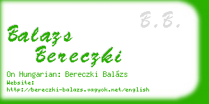 balazs bereczki business card
