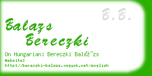 balazs bereczki business card